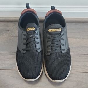 Skechers Men's Black and Gray Casual Shoes